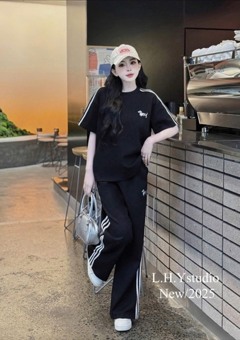 SET463- Set bộ ThOM thêu ngựa 3 màu quần suông