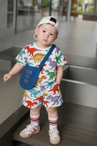 Bt578- Combo 2 bộ KL cotton màu sắc phối dáng cộc