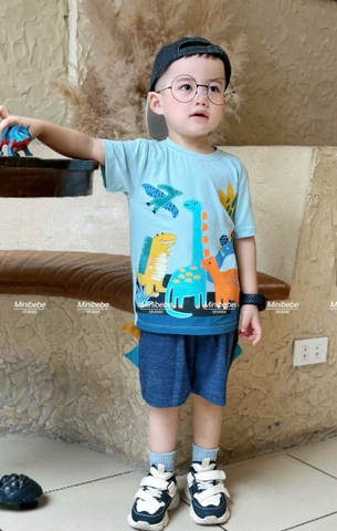 bT592- Bộ KL cổ dài quận đậm chất cotton mát