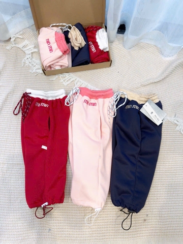 CB297- Combo 3 quần chữ M suông chất nỉ hai da thêu Miu Miu