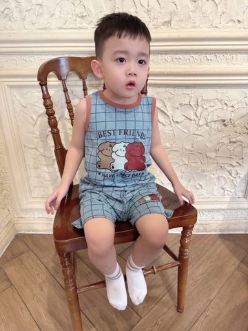 CB309- Combo 3 bộ ba lỗ bé trai