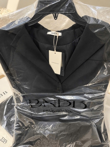 A770- Áo blazer đen xám đủ túi BNBb