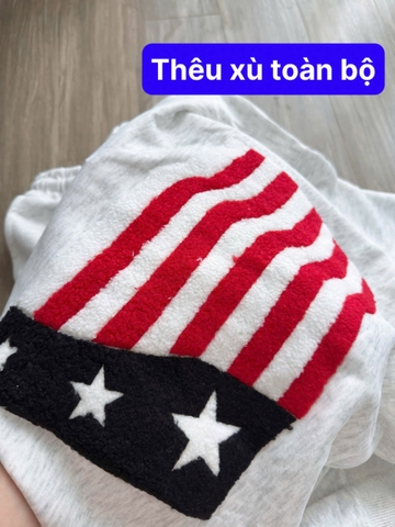 SET744-Bộ nỉ dày thu đông có mũ bo gấu