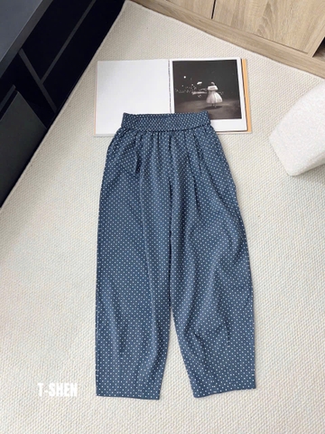 QUAN038-Quần baggy bo ống chấm bi