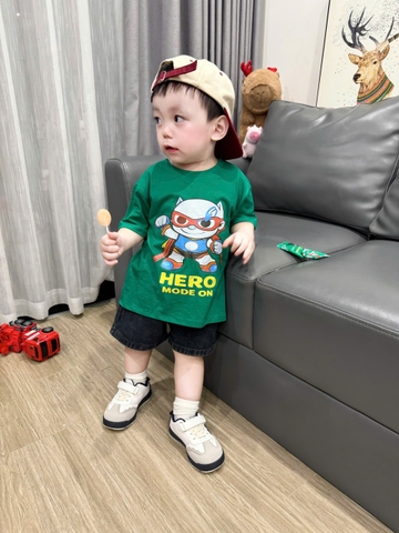 BT847-Combo 3 áo thun cotton cộc tay sắc màu cho bé 9-26kg
