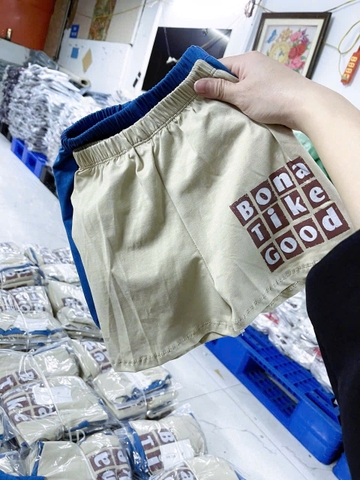 cb307-Combo 2 bộ cotton BONNA TIKE in chư balo be -xanh