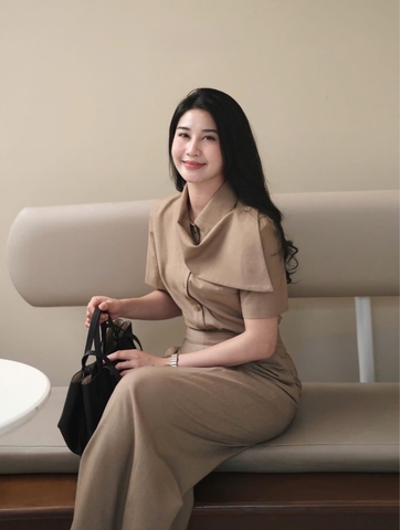 🌸Set731-  SET NÂU CỔ CÁCH ĐIỆU MIX QUẦN LY chất xược vân