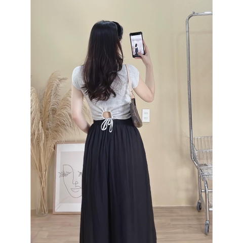 Quần đũi ống rộng 2 lớp choàng lệch 3 màu