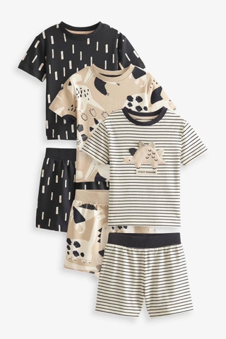 CB084- Combo 3 bộ KHỦNG LONG màu basic trẻ em VNXK