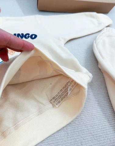 Bn175 (9-26kg) Bộ nỉ thu đông bé trai Cún BLuey màu be VNXK