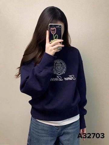 A398- Áo nỉ haida xanh than