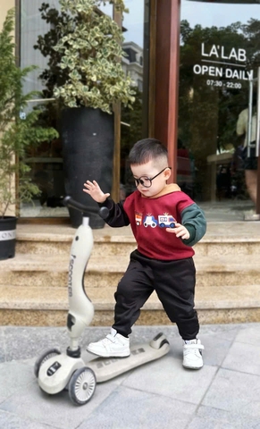 Bộ nỉ mũ OTO phối 4 màu bé trai VNXK