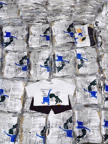 BT474- Bộ KL xược mix quần nỉ màu than chì bé trai