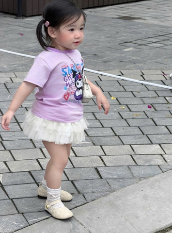 BT861-COMBO 3 áo thun cộc tay bé gái  hoạt hình cho bé 9-25kg