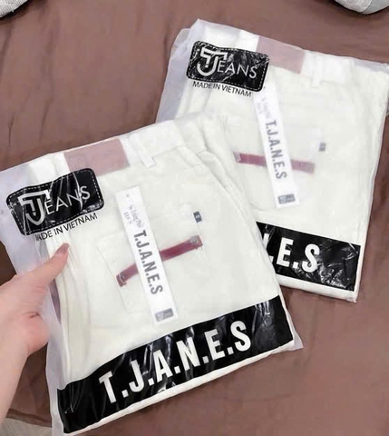 QUAN010-Quần JEANS SUÔNG màu be tag đỏ