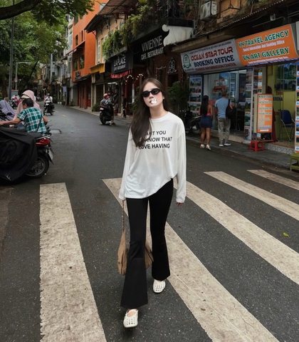 a662-Áo thun giấy trắng dài i want you