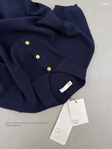 A299- Áo len xanh than cúc đồng nhà máy full tem