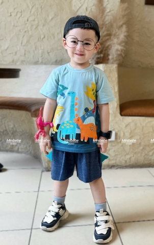 bT592- Bộ KL cổ dài quận đậm chất cotton mát