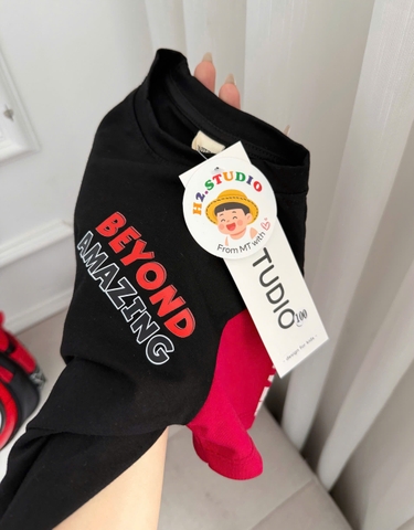 BT867-Bộ nhện đen dáng cộc chất cotton cho bé 9-22kg