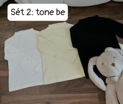 CB156-Combo 3 áo giữ nhiệt cổ 3 phân cho bé