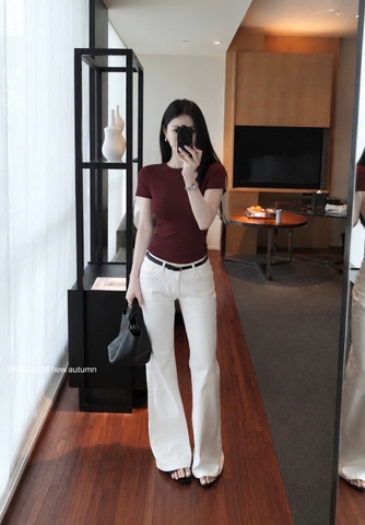 A781-Set 2 áo thun cộc body đỏ đen BNBB