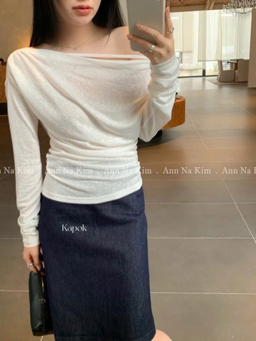 🌱 A423- set 2 ÁO LI VAI DÚM SƯỜN chất thun giấy 2 màu