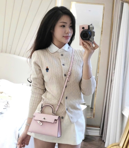 A407- Áo len thừng gấu màu be hàng nhà máy chuẩn