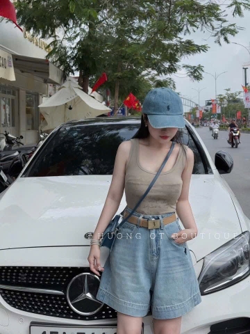 Quan057- quần jeans ngố thêu ngực 5 màu full size chất đẹp