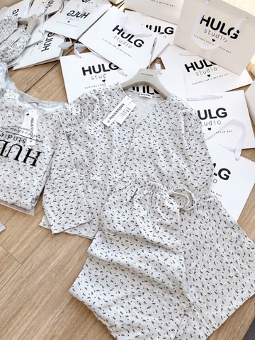 Set1057- Set áo thun kẻ ngang nâu phối quần cộc