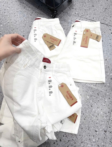 QUAN031-Quần JEANS ngố LÌ VAI màu trắng hàng nhà máy full tem