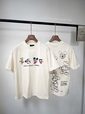 A511-Áo thun 3 MICKEY trắng in ngực in lưng
