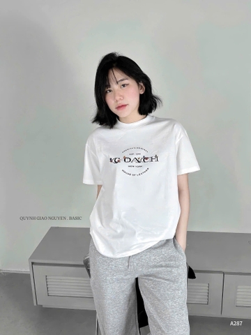 A175-Áo thun trắng COACH chất cotton loại đẹp