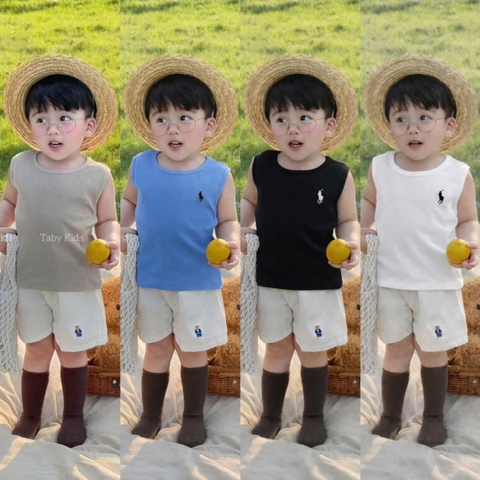 BT945- Combo 4 áo ba lỗ thông hơi cho bé 9-23kg