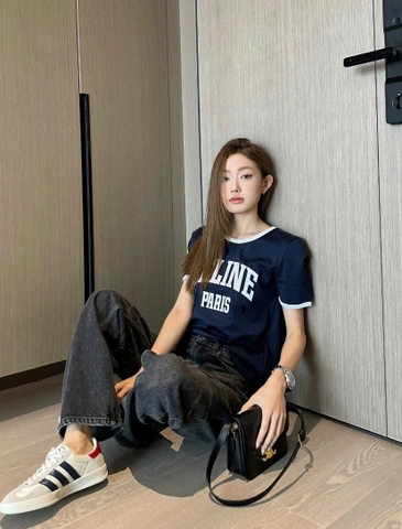 A516-Áo thun Ce lin cộc tay màu than mẫu mới 2026