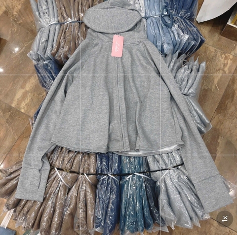 a215-Áo chống nắng chất UMI dẻo mềm,mũ to 6 màu freesize