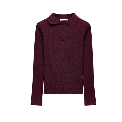 A350- Áo len thừng ôm cổ đức tay dài 3 màu