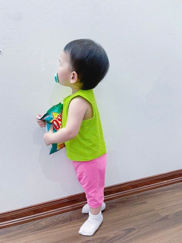 CB246-Combo 4 bộ trơn sắc màu bé gái mix legging chất xip đẹp