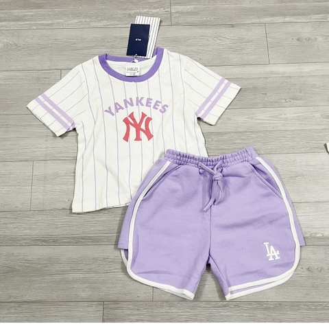 Bộ tím viền N.YY trẻ em VNXK logo thêu