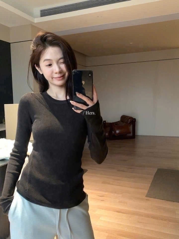 A439- Áo giữ nhiệt dài tay cổ tròn 5 màu