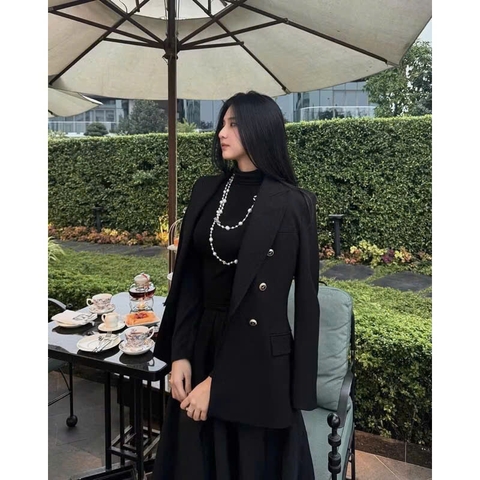 A145- Áo vest nữ  cúc đồng 2 lớp