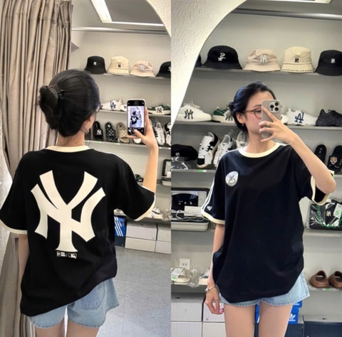 A480- Áo thun cộc tay NY 2 màu đen trắng hàng nhà máy đủ tem Nội dung 2