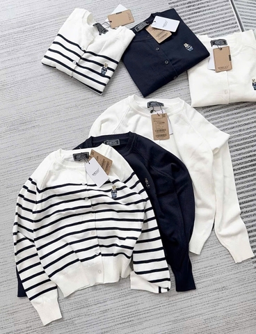 A336-Áo len cadigan thêu gấu 3 màu