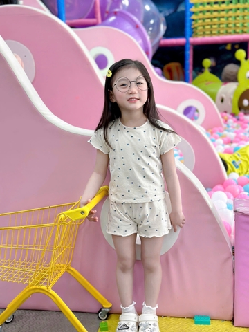 BT940- Combo 3 bộ cộc cotton chấm bi than-be-hong