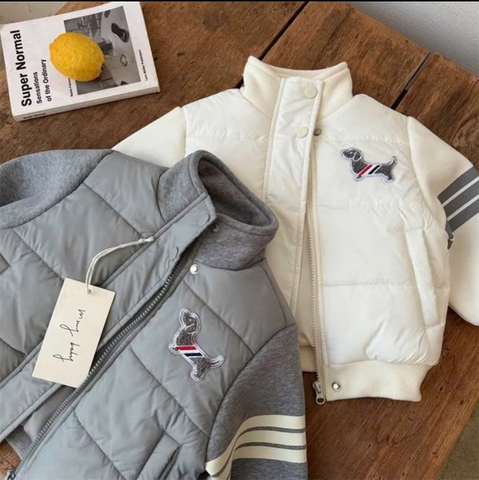 bt786- ái phao thêu cún 3 màu phối nỉ da bo gấu