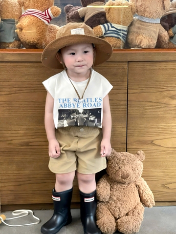 bT573- Bô AYYBe áo cotton quân kaki mềm màu be