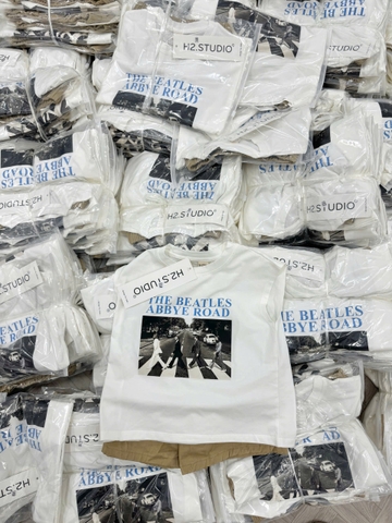 bT573- Bô AYYBe áo cotton quân kaki mềm màu be