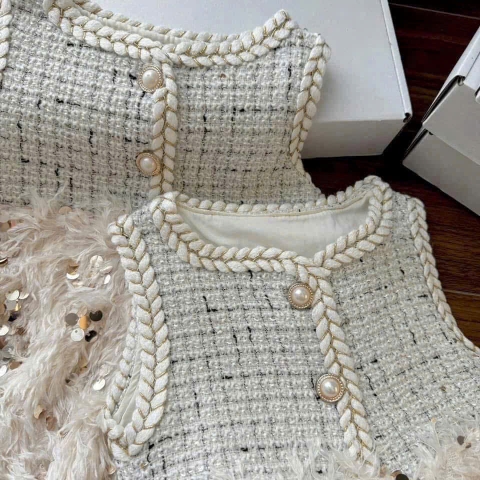 DAMKID021-ĐẦM dạ BE REN GẤU chạy viền 2 lớp BÉ GÁI