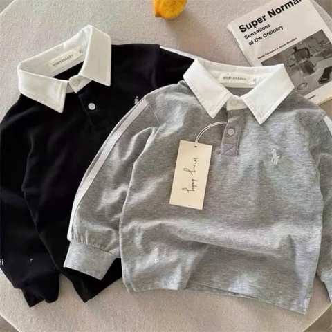 BT1031: Combo 3 áo thun polo dài tay thêu ngựa