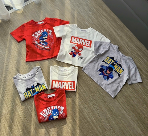 Cb336- Combo 3 áo thun Marvel. Cộc tay in pet ko nổ