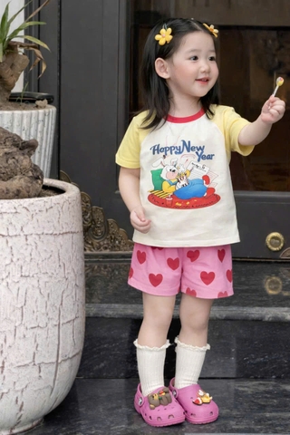 Bt914-Combo 2 bộc cộc cotton phối QUẦN LOANG bé gái